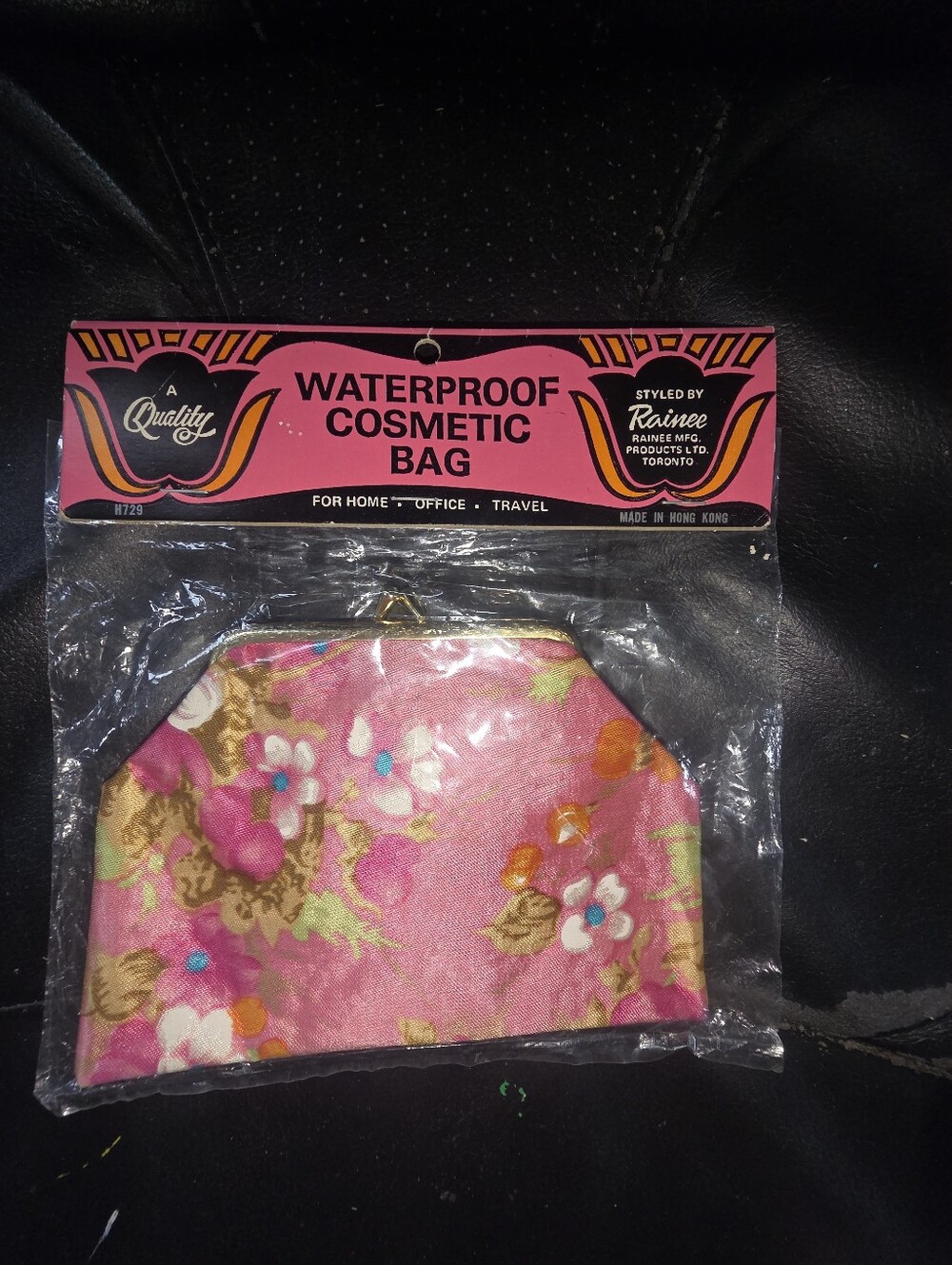 Waterproof Pink Floral New Cosmetic Bag